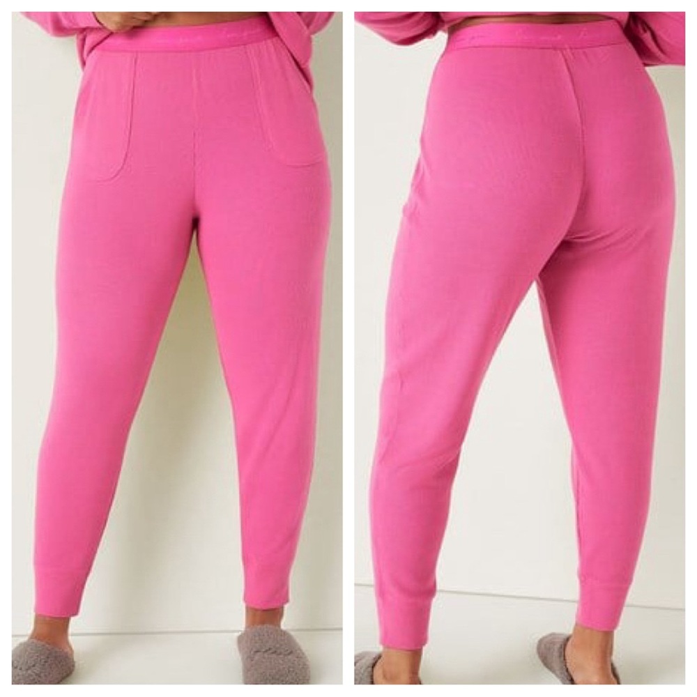 Vs Victorias Secret Pink Thermal Sleep Pant Tight Leggings Pajama Ultra Pink XXL